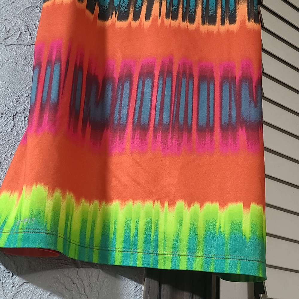 Nike Pro women's tank top sport wear striped multi Vibrant Striped Tank Top - Picture 3 of 12